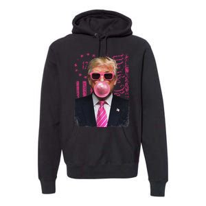 Funny Trump Usa Flag Premium Hoodie