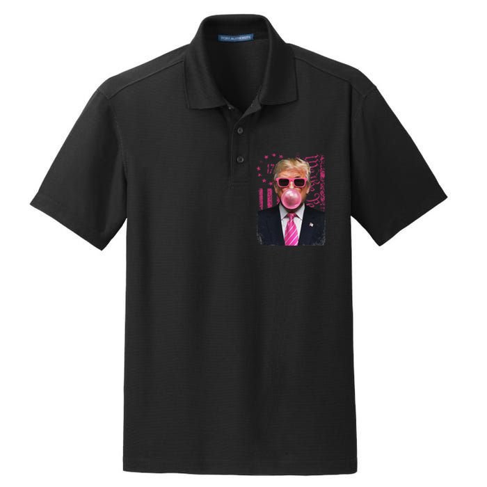 Funny Trump Usa Flag Dry Zone Grid Polo