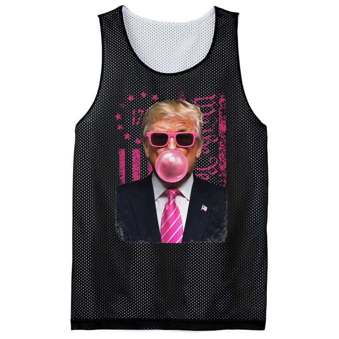 Funny Trump Usa Flag Mesh Reversible Basketball Jersey Tank