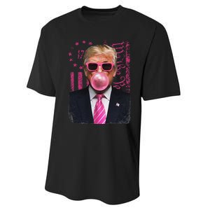 Funny Trump Usa Flag Performance Sprint T-Shirt