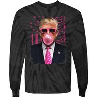 Funny Trump Usa Flag Tie-Dye Long Sleeve Shirt