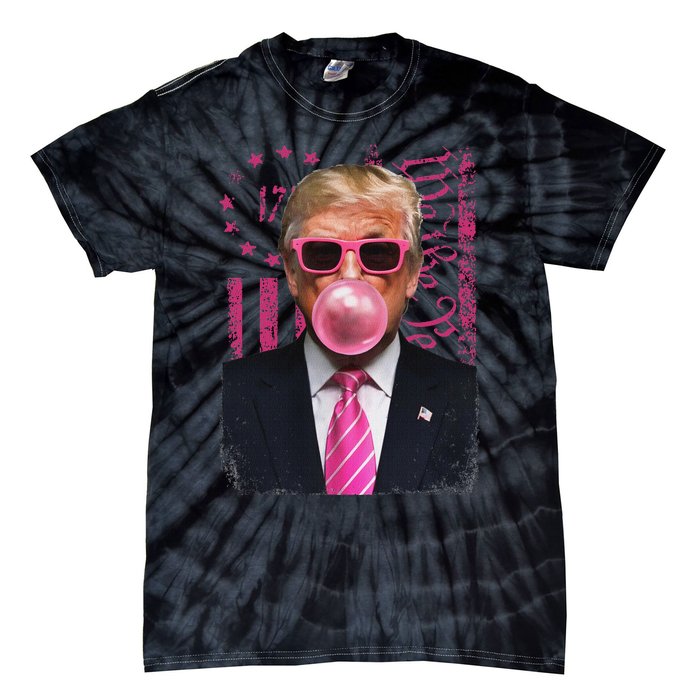 Funny Trump Usa Flag Tie-Dye T-Shirt