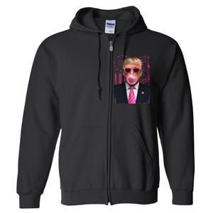 Funny Trump Usa Flag Full Zip Hoodie