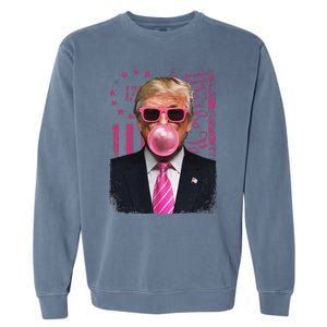 Funny Trump Usa Flag Garment-Dyed Sweatshirt