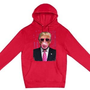 Funny Trump Usa Flag Premium Pullover Hoodie