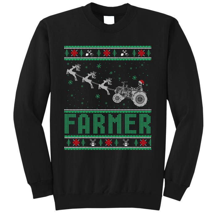 Farmer Tractors Ugly Christmas Xmas Sweater Sweatshirt