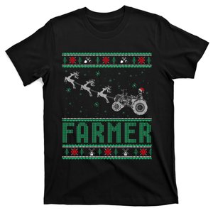 Farmer Tractors Ugly Christmas Xmas Sweater T-Shirt