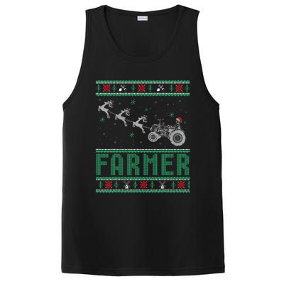 Farmer Tractors Ugly Christmas Xmas Sweater PosiCharge Competitor Tank