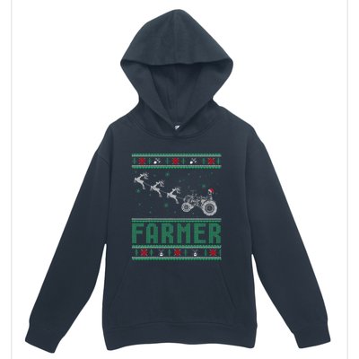 Farmer Tractors Ugly Christmas Xmas Sweater Urban Pullover Hoodie