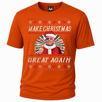 Funny Trump Ugly Christmas Funny Gift Make Christmas Great Again Funny Gift Cooling Performance Crew T-Shirt