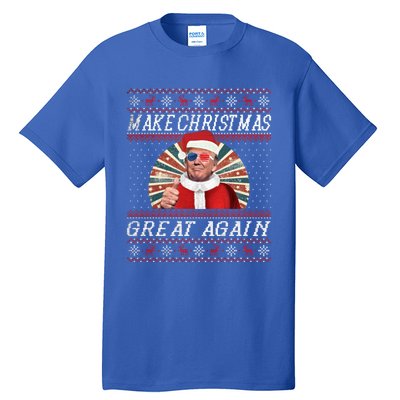 Funny Trump Ugly Christmas Funny Gift Make Christmas Great Again Funny Gift Tall T-Shirt