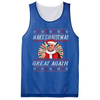 Funny Trump Ugly Christmas Funny Gift Make Christmas Great Again Funny Gift Mesh Reversible Basketball Jersey Tank