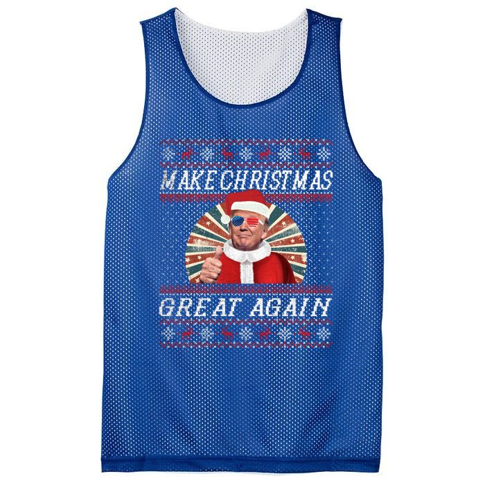 Funny Trump Ugly Christmas Funny Gift Make Christmas Great Again Funny Gift Mesh Reversible Basketball Jersey Tank