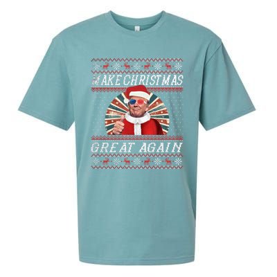 Funny Trump Ugly Christmas Funny Gift Make Christmas Great Again Funny Gift Sueded Cloud Jersey T-Shirt