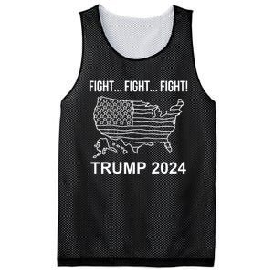 Fight...Fight...Fight! Trump Usa Flag Map Usa Election 2024 Mesh Reversible Basketball Jersey Tank