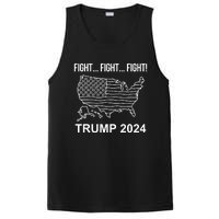 Fight...Fight...Fight! Trump Usa Flag Map Usa Election 2024 PosiCharge Competitor Tank