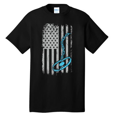 Fur Trapper US American Flag Cool Outdoor Trapping Gear  Tall T-Shirt