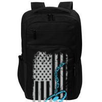 Fur Trapper US American Flag Cool Outdoor Trapping Gear  Impact Tech Backpack