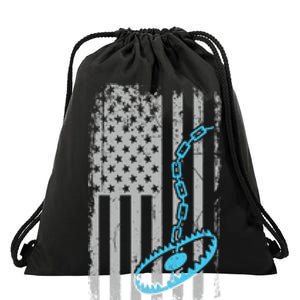 Fur Trapper US American Flag Cool Outdoor Trapping Gear  Drawstring Bag