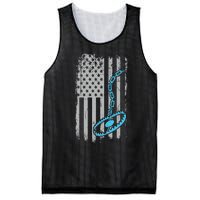 Fur Trapper US American Flag Cool Outdoor Trapping Gear  Mesh Reversible Basketball Jersey Tank