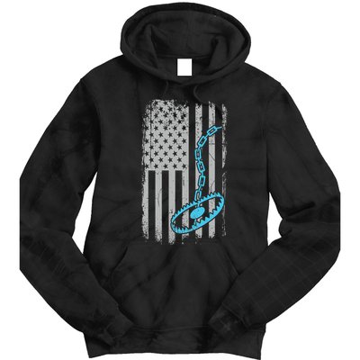 Fur Trapper US American Flag Cool Outdoor Trapping Gear  Tie Dye Hoodie