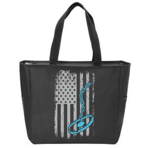 Fur Trapper US American Flag Cool Outdoor Trapping Gear  Zip Tote Bag