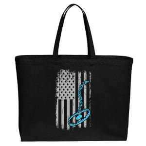 Fur Trapper US American Flag Cool Outdoor Trapping Gear  Cotton Canvas Jumbo Tote