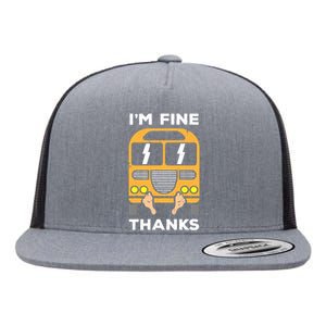 Funny Thrown Under The Bus Flat Bill Trucker Hat