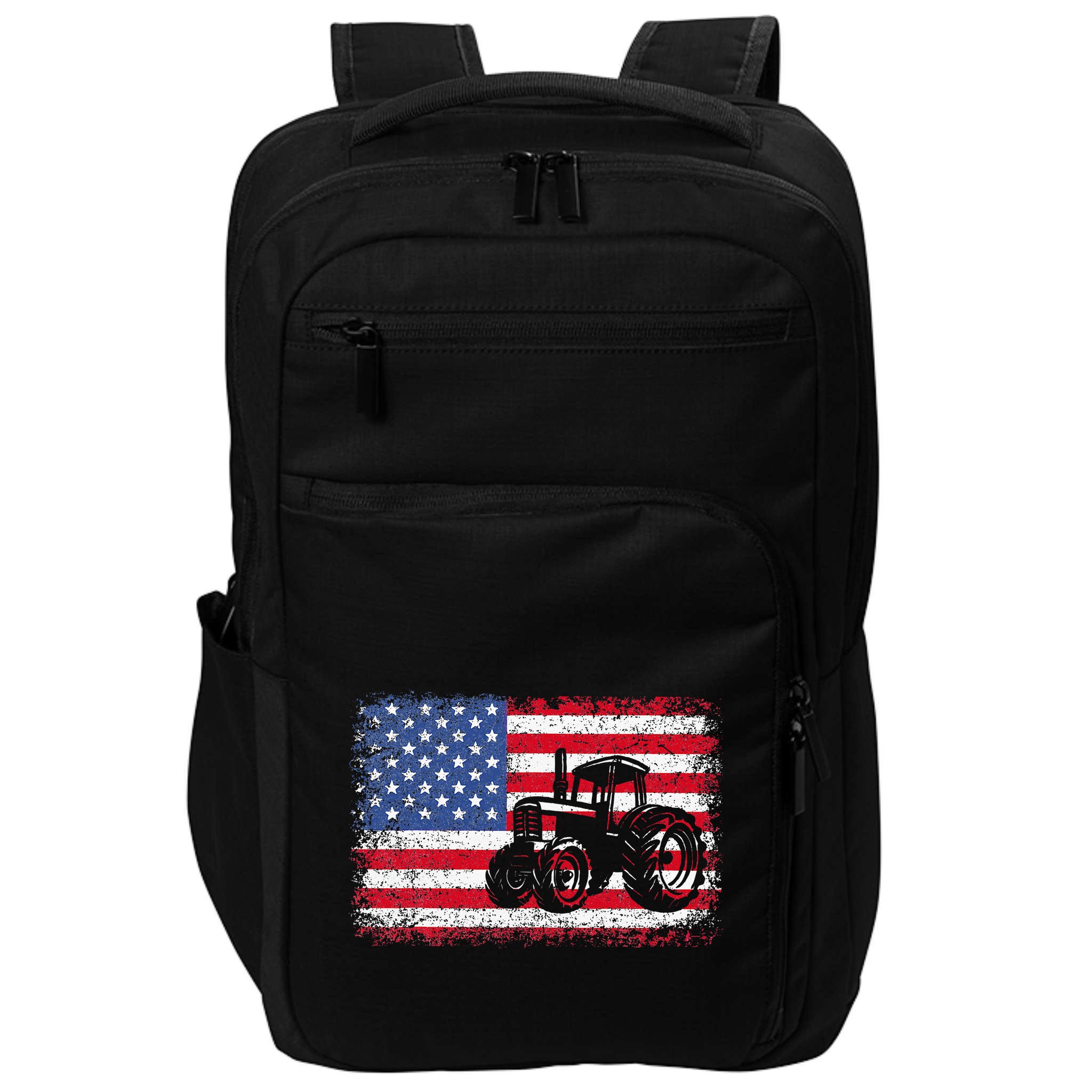 Farm Tractors Usa Flag Patriotic Farming Impact Tech Backpack