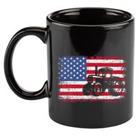 Farm Tractors Usa Flag Patriotic Farming 11oz C Handle Ceramic Mug