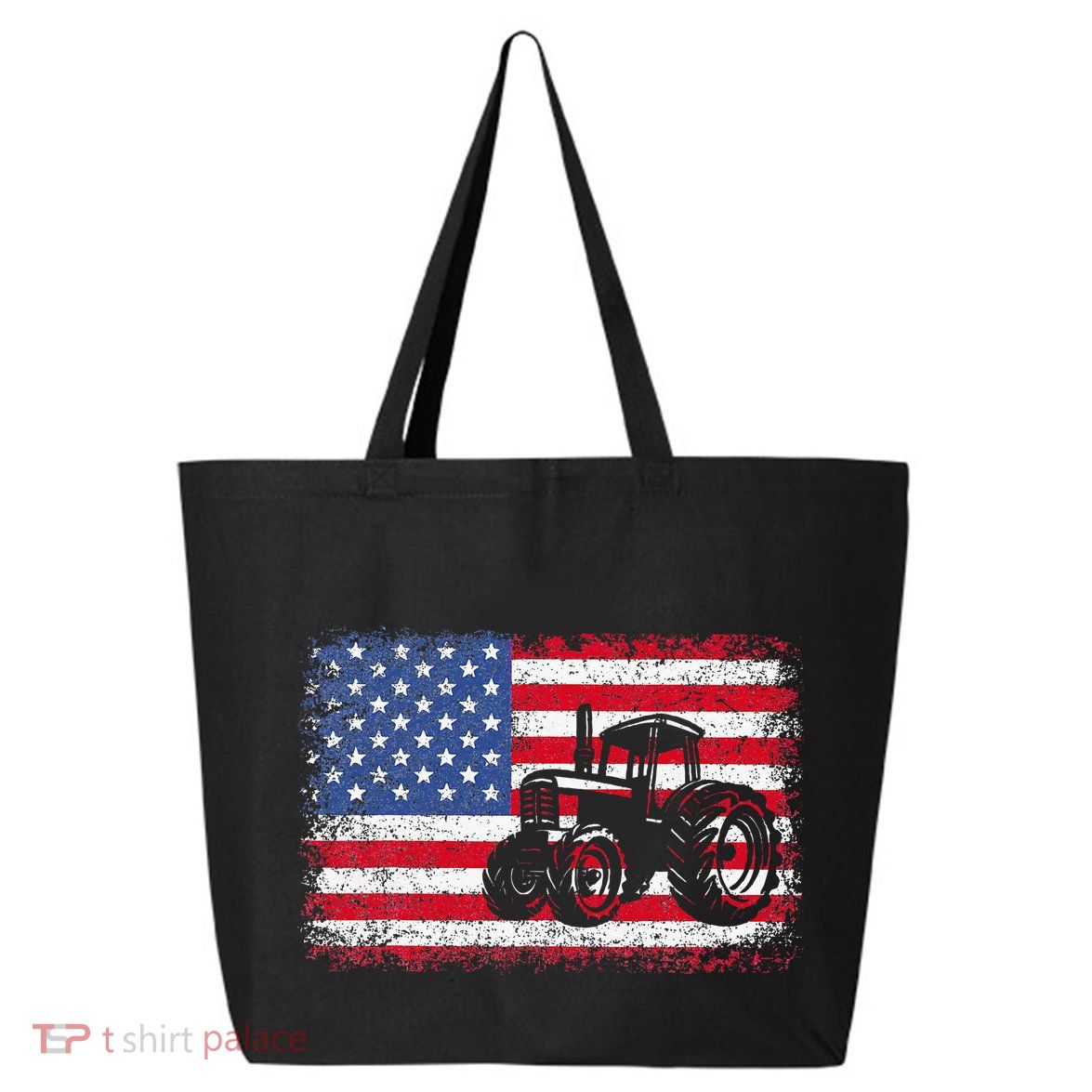 Farm Tractors Usa Flag Patriotic Farming 25L Jumbo Tote