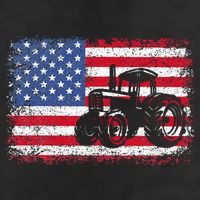 Farm Tractors USA Flag Patriotic Farming Gift Hat