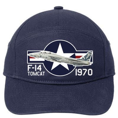 F14 Tomcat USAF 1974 7-Panel Snapback Hat