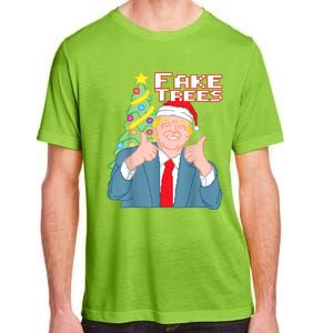 Fake Trees Us President Donald Trump Ugly Christmas Adult ChromaSoft Performance T-Shirt