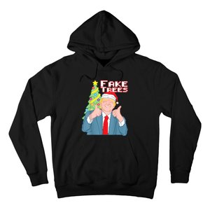 Fake Trees Us President Donald Trump Ugly Christmas Hoodie