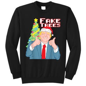 Fake Trees Us President Donald Trump Ugly Christmas Sweatshirt