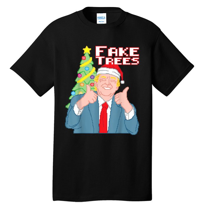 Fake Trees Us President Donald Trump Ugly Christmas Tall T-Shirt