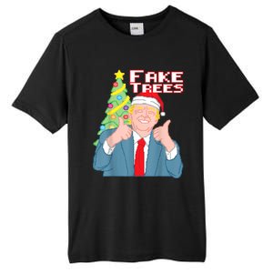 Fake Trees Us President Donald Trump Ugly Christmas Tall Fusion ChromaSoft Performance T-Shirt