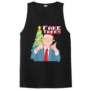 Fake Trees Us President Donald Trump Ugly Christmas PosiCharge Competitor Tank