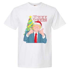 Fake Trees Us President Donald Trump Ugly Christmas Garment-Dyed Heavyweight T-Shirt