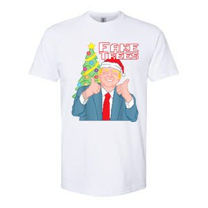 Fake Trees Us President Donald Trump Ugly Christmas Softstyle CVC T-Shirt