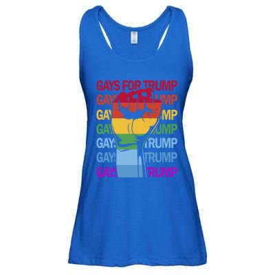 For Trump Usa Flag Pro Reelect Trump 2024 Lgbtq Flag Gift Ladies Essential Flowy Tank