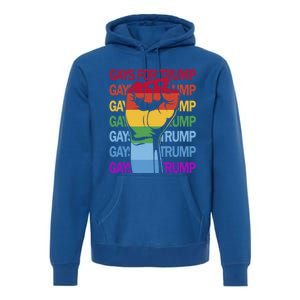 For Trump Usa Flag Pro Reelect Trump 2024 Lgbtq Flag Gift Premium Hoodie