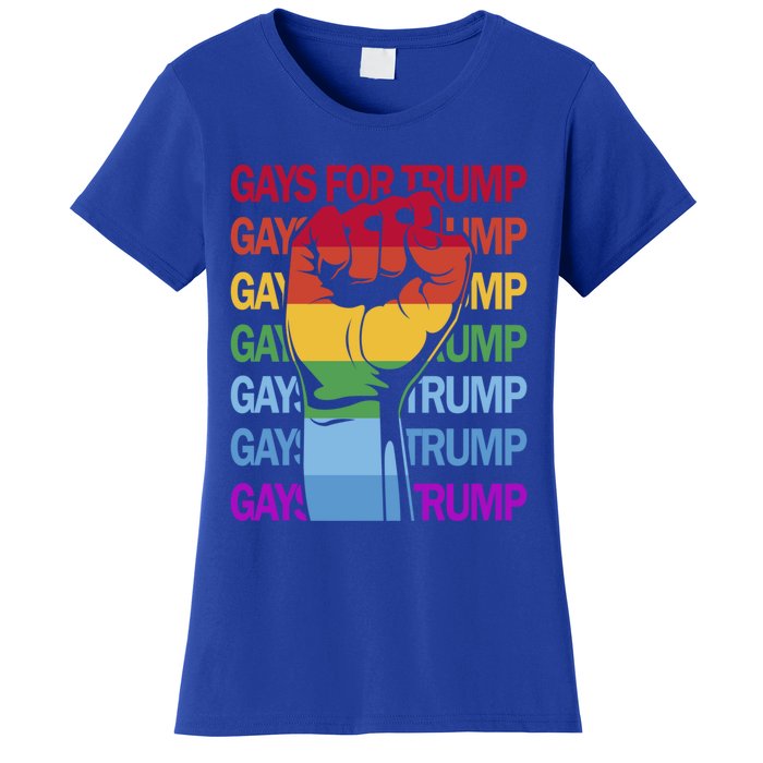 For Trump Usa Flag Pro Reelect Trump 2024 Lgbtq Flag Gift Women's T-Shirt