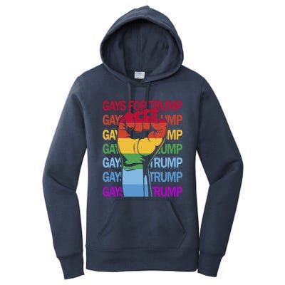 For Trump Usa Flag Pro Reelect Trump 2024 Lgbtq Flag Gift Women's Pullover Hoodie