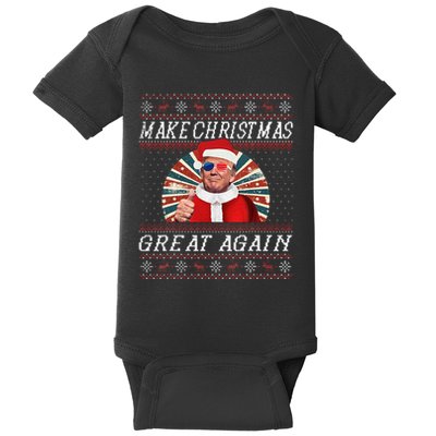 Funny Trump Ugly Christmas Gifts Make Christmas Great Again Baby Bodysuit