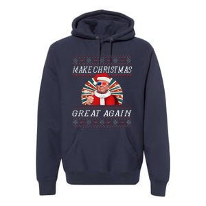 Funny Trump Ugly Christmas Gifts Make Christmas Great Again Premium Hoodie