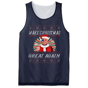 Funny Trump Ugly Christmas Gifts Make Christmas Great Again Mesh Reversible Basketball Jersey Tank