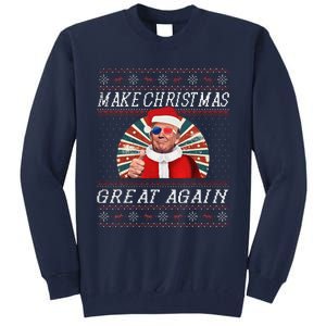 Funny Trump Ugly Christmas Gifts Make Christmas Great Again Tall Sweatshirt