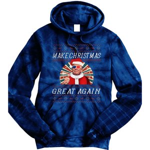 Funny Trump Ugly Christmas Gifts Make Christmas Great Again Tie Dye Hoodie